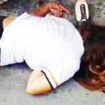 Efekty brutalnego wypadku motocyklowego i jego dwie ofiary.