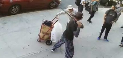 Pobicie dziadka na ulicy