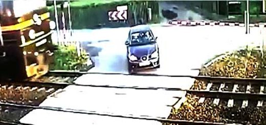 Auto i zamknięty przejazd