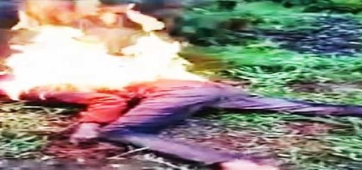 Kobieta spalona żywcem