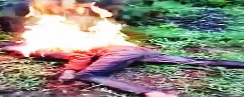 Kobieta spalona żywcem