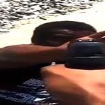 Strzał w twarz z perspektywy pierwszej osoby.